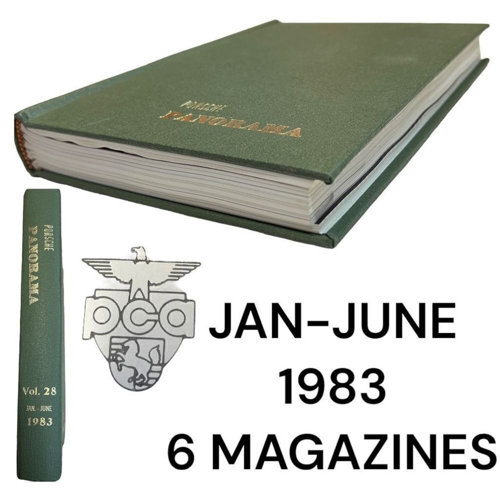 Porsche Panoramic Hardcover Bounded Magazines Vintage 1983 JAN-JUNE  PCA